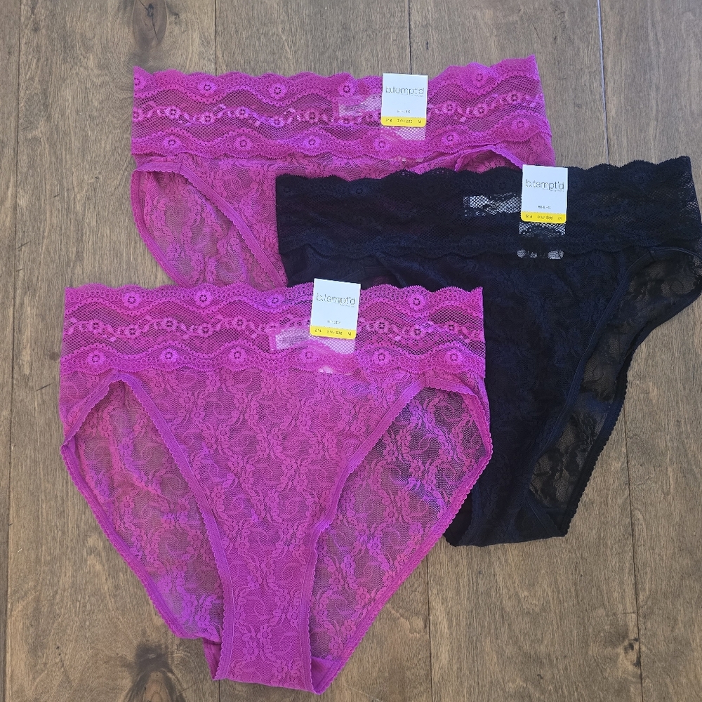 BTemptd Hi Leg Lace Bikini 3pair